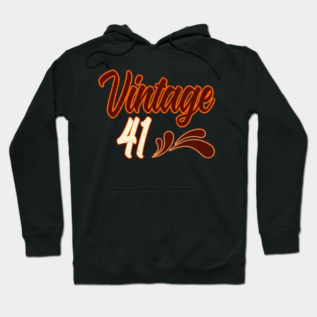 Vintage 41 Years Old Birthday Hoodie by Kokomo